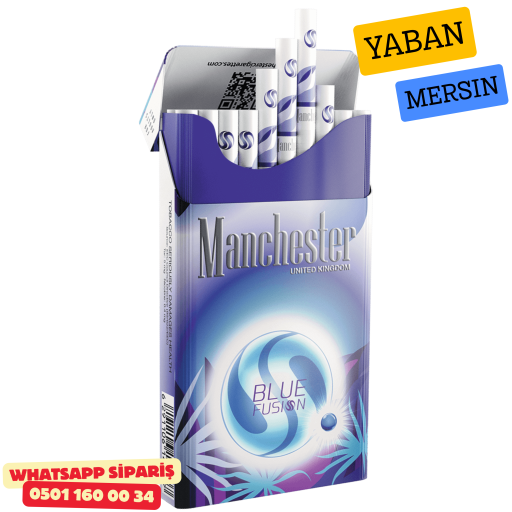 Manchester Superslim Blue Fusion - Yaban Mersini ve Nane Sigara x10 Paket