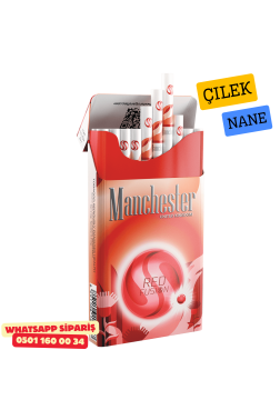 Manchester Superslim Red Fusion - Çilek ve Nane Sigara x10 Paket