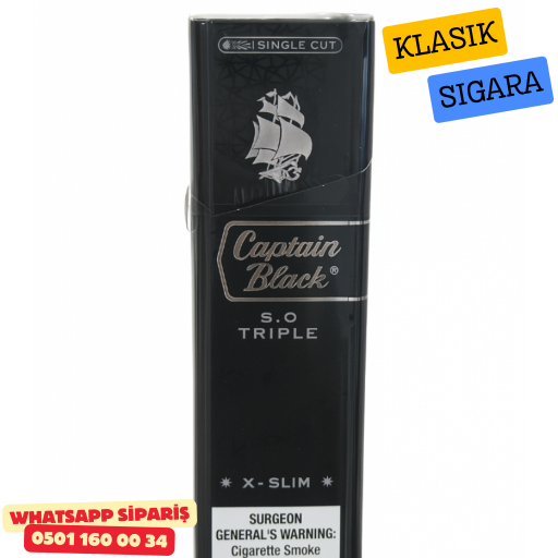 Captain Black 5.0 Trıple X - Slim Sigara ( Klasik ) x10 Paket