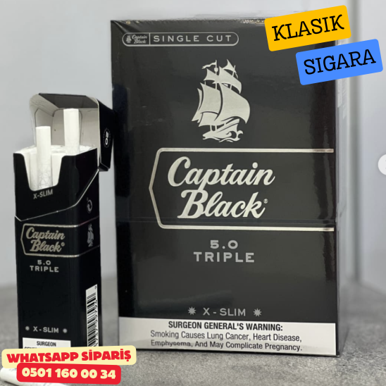Captain Black 5.0 Trıple X - Slim Sigara ( Klasik ) x10 Paket