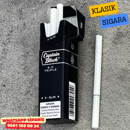 Captain Black 5.0 Trıple X - Slim Sigara ( Klasik ) x10 Paket