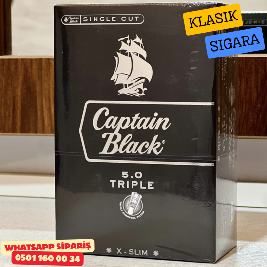Captain Black 5.0 Trıple X - Slim Sigara ( Klasik ) x10 Paket