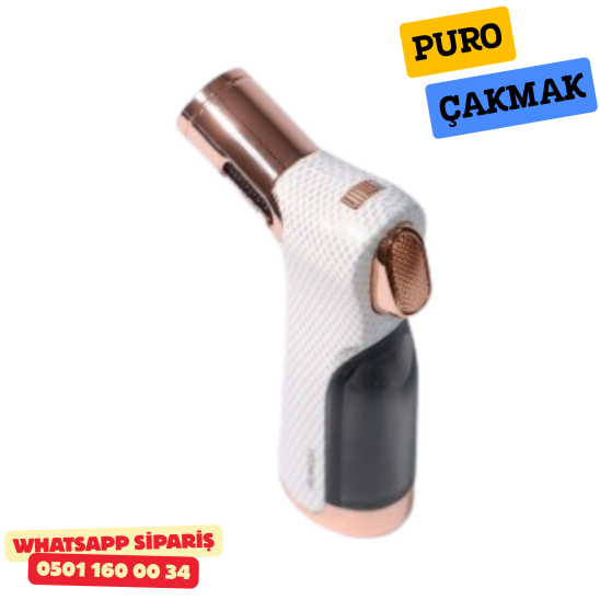 Parmida 4 Torch Pürmüz Beyaz Masa Tipi Puro Çakmağı