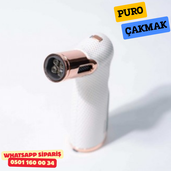 Parmida 4 Torch Pürmüz Beyaz Masa Tipi Puro Çakmağı
