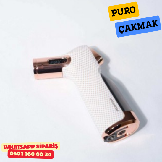 Parmida 4 Torch Pürmüz Beyaz Masa Tipi Puro Çakmağı