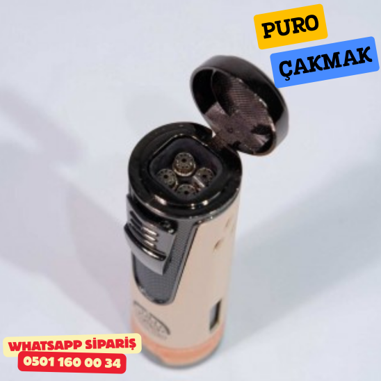 H. Upmann Özel Üretim 4 Torch Pürmüz Krem Puro Çakmağı