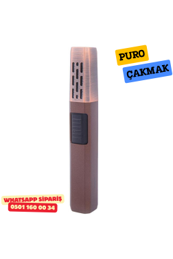 Parmida Tek Torch Pürmüz Bronz Masa Tipi Puro Çakmağı