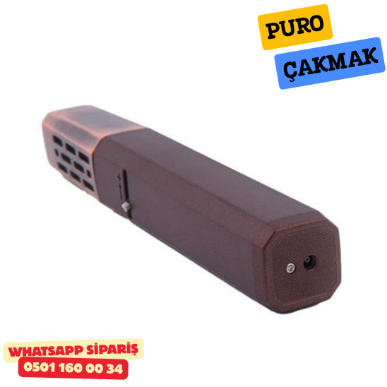 Parmida Tek Torch Pürmüz Bronz Masa Tipi Puro Çakmağı