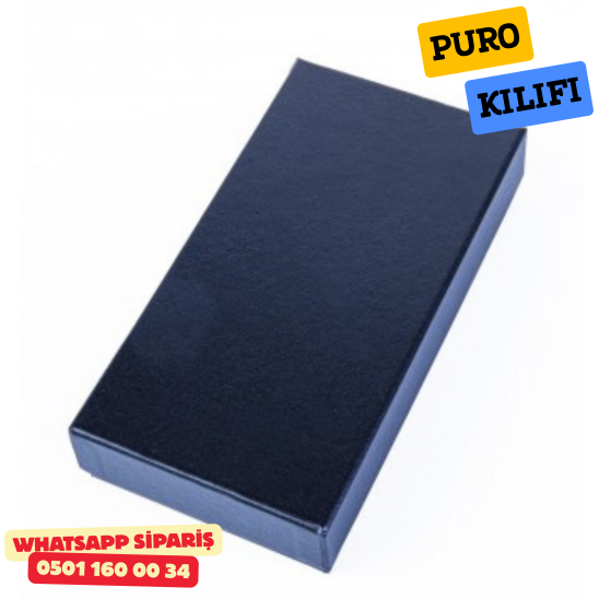 Cohiba Siyah Karbon Desenli İkili Deri Puro Kılıfı