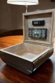Lubinski İtaly Oval Humidor Puro Kutusu Croco Kahve 60's