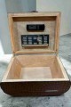 Lubinski İtaly Oval Humidor Puro Kutusu Croco Kahve 60's