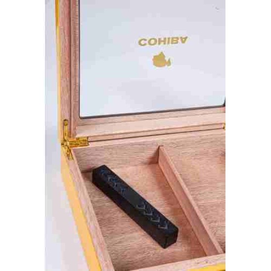 Cohiba Sarı Nokta Desenli Humidor Puro Kutusu