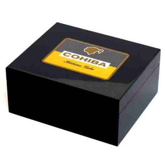 Cohiba Sedir Humidor Puro Kutusu Siyah