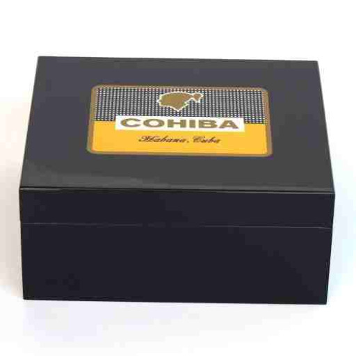 Cohiba Sedir Humidor Puro Kutusu Siyah