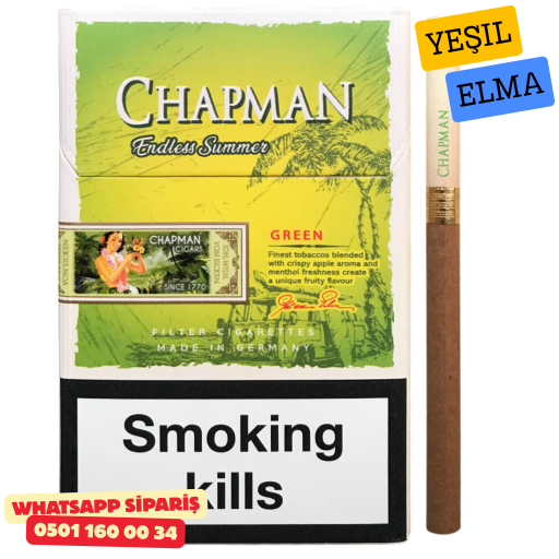 Chapman Endless Summer Green Slim Yeşil Elma Aromalı Sigara x10 Paket