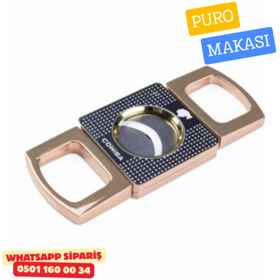 Cohiba Gold & Siyah Metal Puro Makası (Kesici)