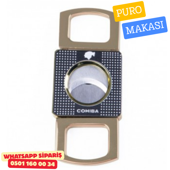 Cohiba Gold & Siyah Metal Puro Makası (Kesici)