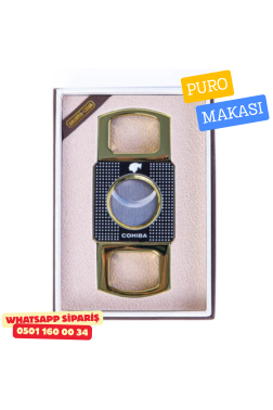 Cohiba Gold & Siyah Metal Puro Makası (Kesici)