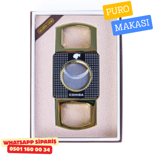 Cohiba Gold & Siyah Metal Puro Makası (Kesici)