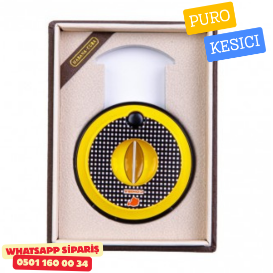 Cohiba Yuvarlak Sarı Tasarım V Tipi Kesici