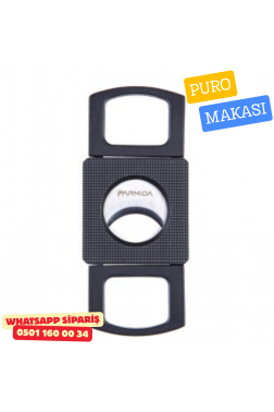 Parmida Siyah Metal Puro Makası – Çift Bıçaklı Profesyonel Kesici