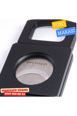 Parmida Siyah Metal Puro Makası – Çift Bıçaklı Profesyonel Kesici