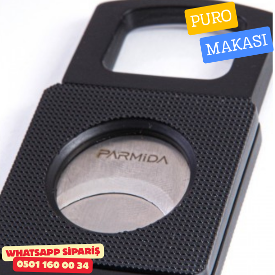 Parmida Siyah Metal Puro Makası – Çift Bıçaklı Profesyonel Kesici