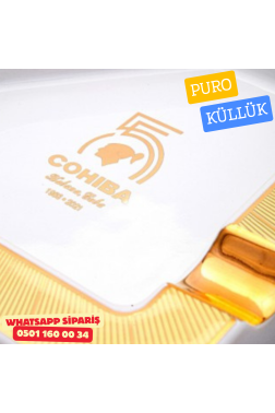 Cohiba 55. Yıl Gold-Beyaz Üçlü Porselen Puro Küllüğü