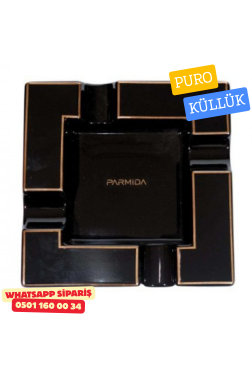 Parmida Siyah Gold Detaylı Dörtlü Puro Küllüğü