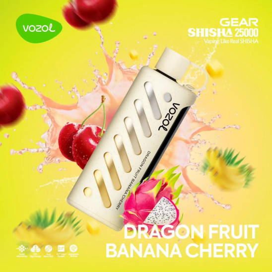 Vozol Gear Dragon Fruit Banana Cherry 25000 PUFF
