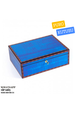 Mavi Sedir Humidor Puro Kutusu