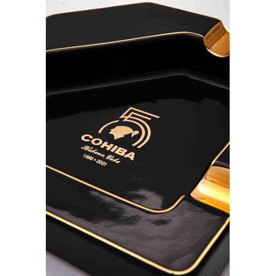 Cohiba 55. Yıl Siyah Üçlü Porselen Puro Küllüğü