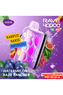 Vozol Rave Watermelon Razz Rancher 40000 PUFF