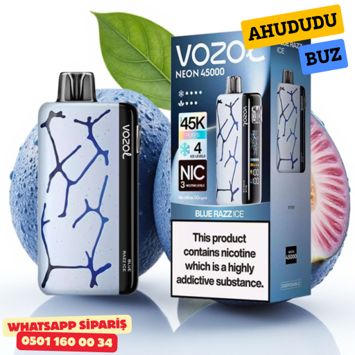 Vozol Neon Blue Razz Ice 45000 PUFF
