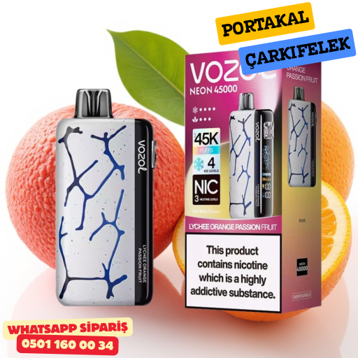 Vozol Neon Lychee Orange Passıon Fruıt 45000 PUFF