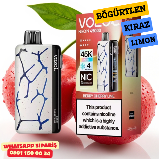 Vozol Neon Berry Cherry Lıme 45000 PUFF