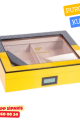 Cohiba Sarı Nokta Desenli Humidor Puro Kutusu