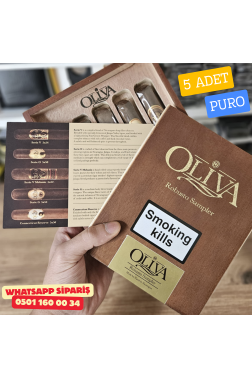 Oliva Robusto Sampler Ahşap Kutu 5'li Puro Kutu