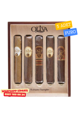Oliva Robusto Sampler Ahşap Kutu 5'li Puro Kutu