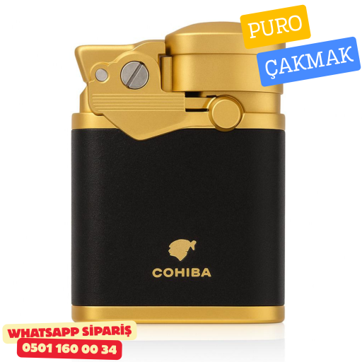 Cohiba 4 Torch Pürmüz Siyah & Gold Puro Çakmağı