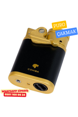 Cohiba 4 Torch Pürmüz Siyah & Gold Puro Çakmağı