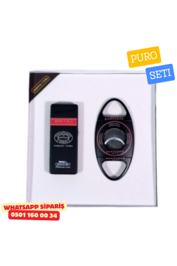 Partagas Premium Puro Seti – Çakmak ve Kesici