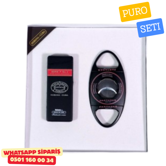 Partagas Premium Puro Seti – Çakmak ve Kesici