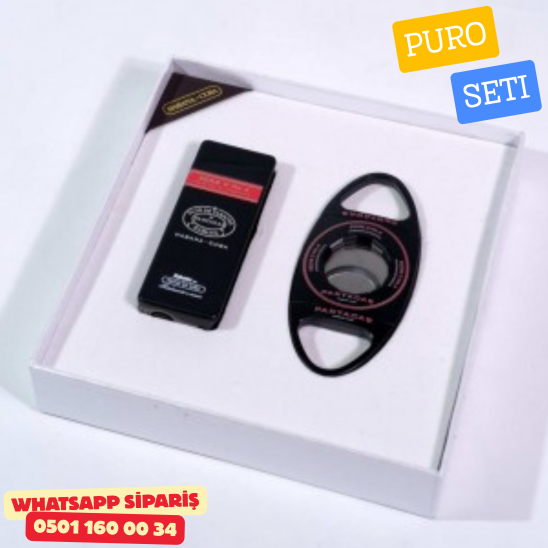 Partagas Premium Puro Seti – Çakmak ve Kesici