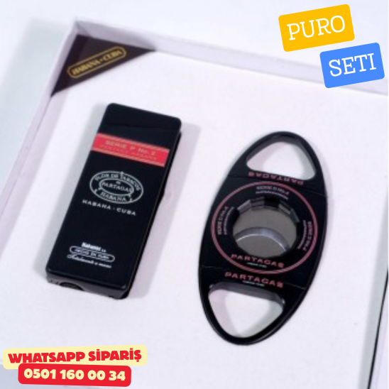 Partagas Premium Puro Seti – Çakmak ve Kesici