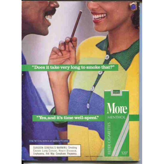 More 120's Menthol Filter Soft Amerikan Sigarası x10 Paket
