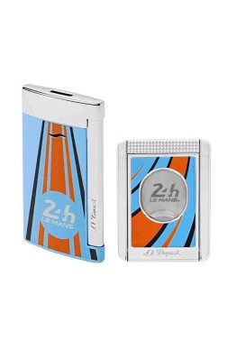 S.T. Dupont Le Mans Slim 7 Çakmak ve Sehpalı Kesici Seti Turuncu / Orange