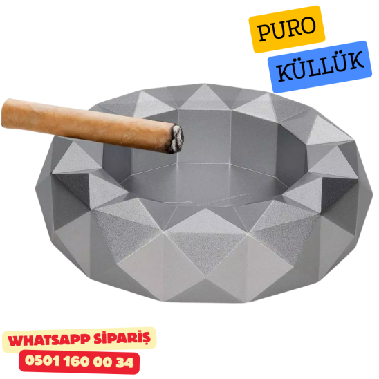 Colibri Quasar Gümüş Yuvarlak Puro Küllüğü