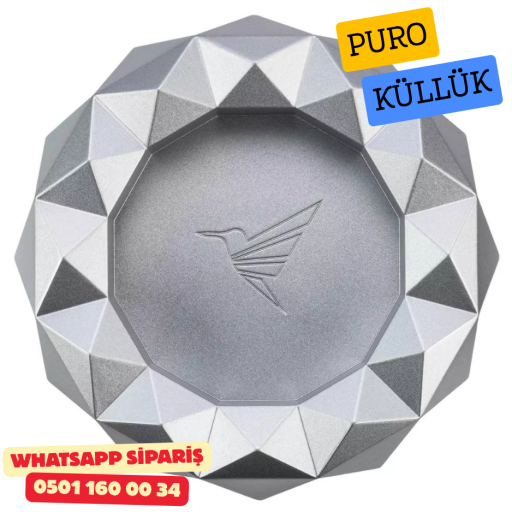 Colibri Quasar Gümüş Yuvarlak Puro Küllüğü