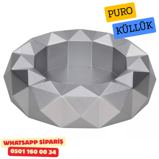 Colibri Quasar Gümüş Yuvarlak Puro Küllüğü